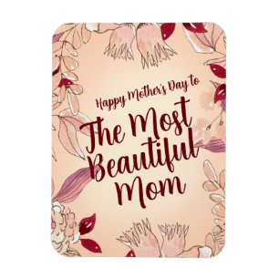 Ímã Personalize A Mãe Mais Bonita
