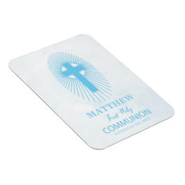 Ímã Personalize, Blue First Sagrada Comunhão