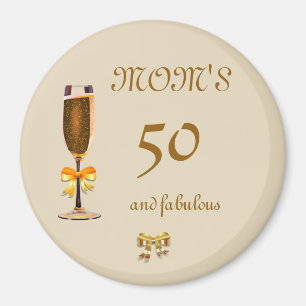 Imã Personalize esta 50th mamã feliz do aniversário