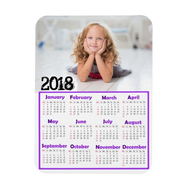 Ímã Personalize este calendário do Mini Frigorífico 20 (Vertical)