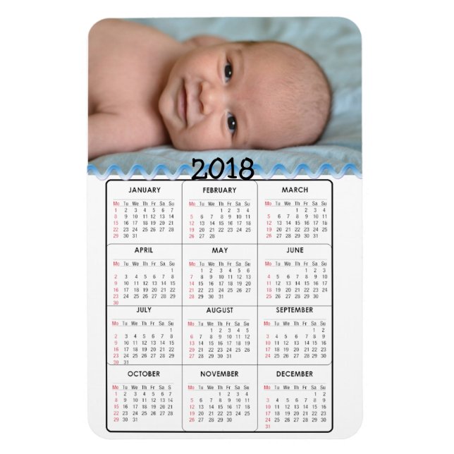 Ímã Personalize este calendário do Mini Frigorífico 20 (Vertical)
