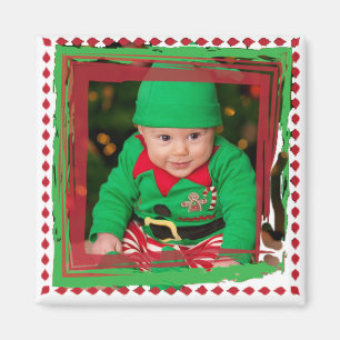 Imã Personalize este ímã da foto do Natal