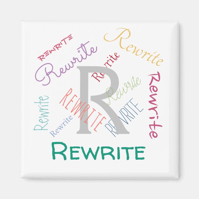 Imã Personalize este modelo, nome da família, ímã (Frente)