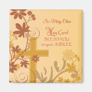 Imã Personalize, Jubileu Aniversário, Nun Cross, Swirl