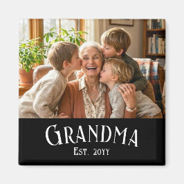 Imã Personalize Name Grandma Est Year Photo Gift