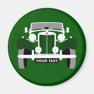 Imã Personalize o carro de esportes clássico de MG TD