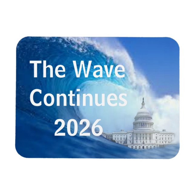 Ímã Personalize Onda Azul Eleição 2026 (Horizontal)