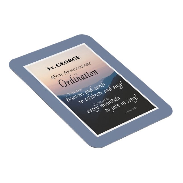 Ímã Personalize os 45.º Parabéns da Ordenação do Anive (Lado Direito)