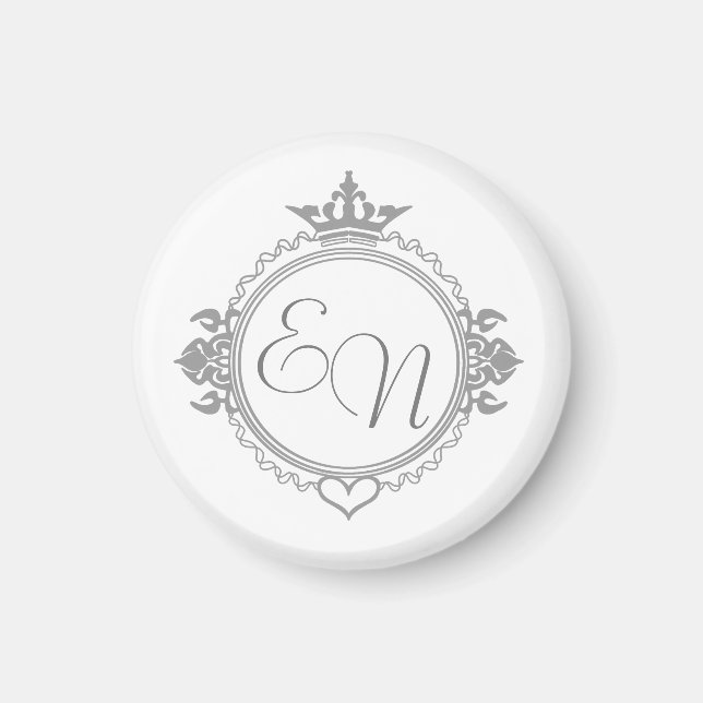 Imã Personalize os nomes, iniciais e a frase Amor (Frente)