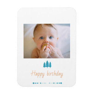 Ímã personalize seu bebê feliz aniversário memorável