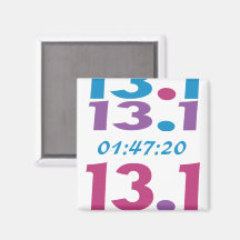 Personalize seu ímã de meia maratona Time 13.1