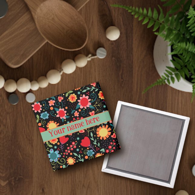 Imã Personalize seu próprio ímã de inspirividade flora (Criador carregado)