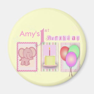 Imã Personalize seu próprio primeiro aniversario