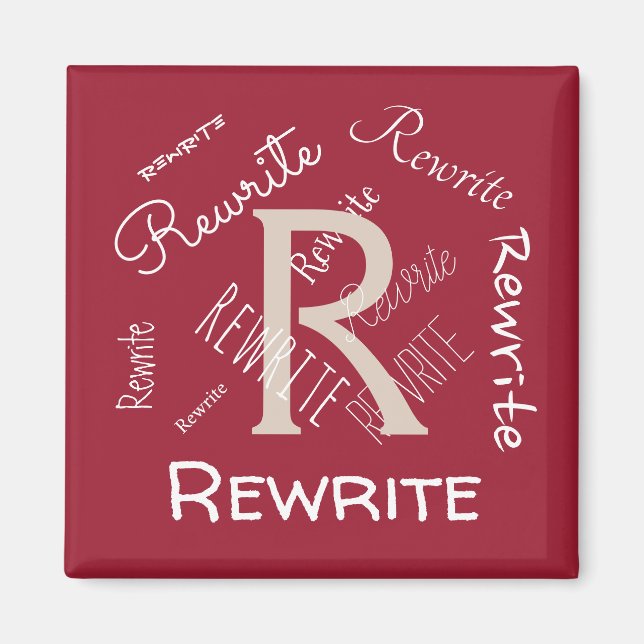 Imã Personalize this template, family name, (Frente)