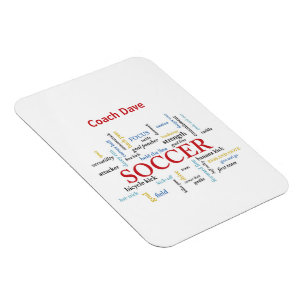Ímã Personalize, treinador de futebol Obrigado em pala