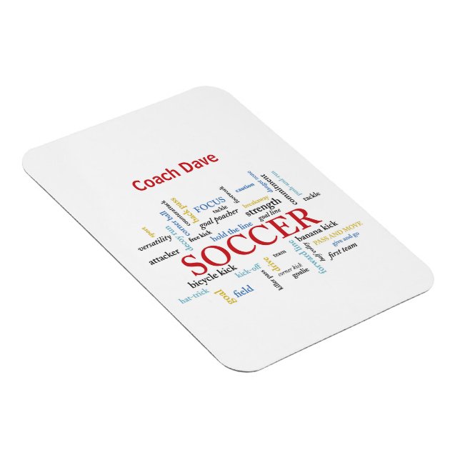 Ímã Personalize, treinador de futebol Obrigado em pala (Lado Direito)