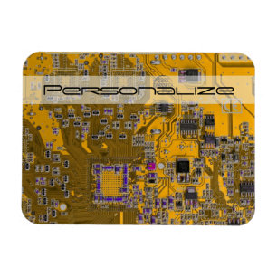 Ímã Personalize um Conselho de Circuito Laranja Claro