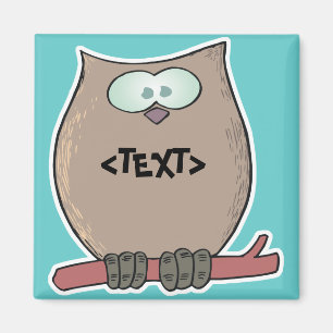 Imã Personalize uma Coruja, <TEXT>