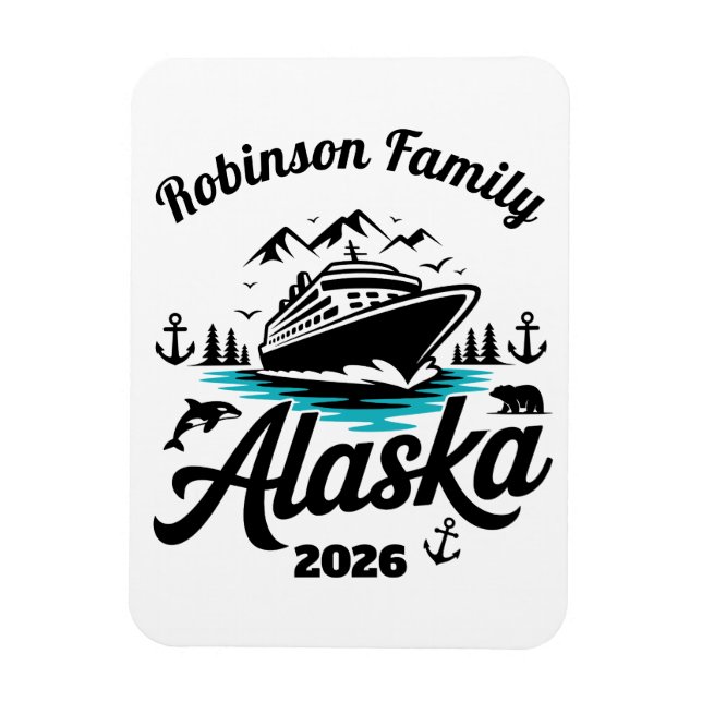 Ímã Personalized Alaska Cruise Door Marker (Vertical)