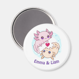Imã Personalized Axolotl Couple Valentine Magnet