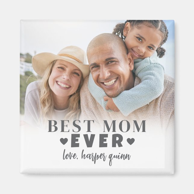 Imã Personalized Best Mom Photo (Frente)