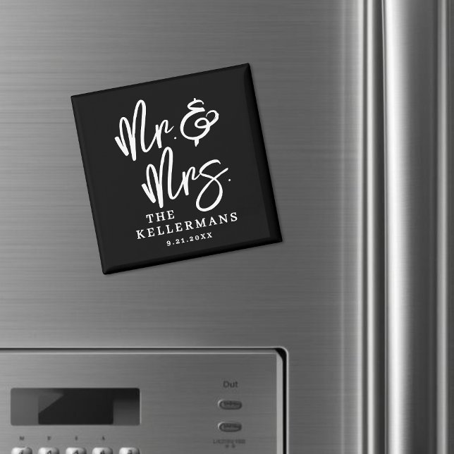 Imã Personalized Black Wedding Favor (Personalized Black Wedding Favor Magnet )