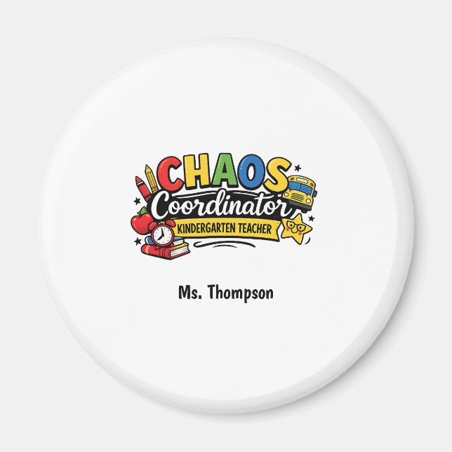 Imã Personalized Chaos  Coordinator Teacher  (Frente)