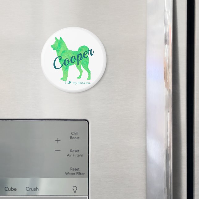 Imã Personalized Cute Pastel Green Shiba Inu - Dog (In Situ (Fridge))