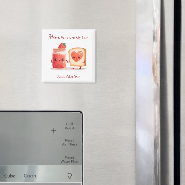 Imã Personalized Cute Strawberry Jam Mothers Day Gift (In Situ (Fridge))