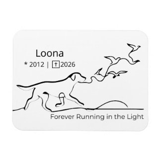 Ímã Personalized Dog Memorial Sympathy Line Art