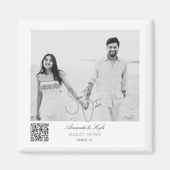 Imã Personalized editable Save the Date magnet (Frente)