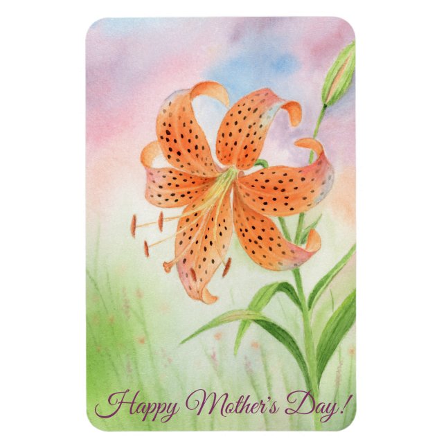 Ímã Personalized Elegant Tiger Lily (Vertical)