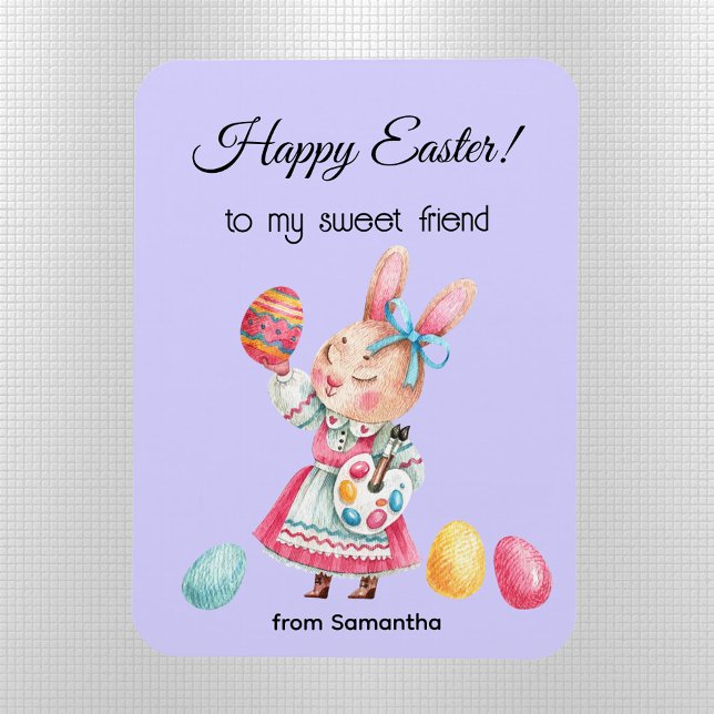 Ímã Personalized Friend's Happy Easter Flexible (Criador carregado)