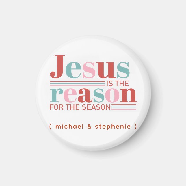 Imã Personalized Jesus is the Reason for the Season  (Frente)