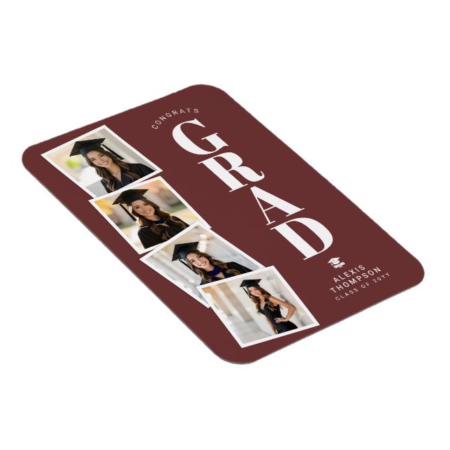 Ímã Personalized Modern School College Graduation  (Lado Direito)