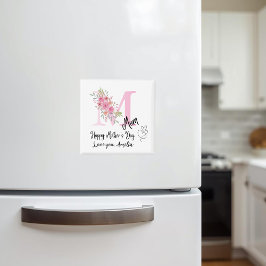 Imã Personalized Mom Initial Fridge Magnet