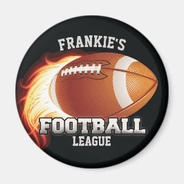 Imã Personalized NAME American Football Flames Sports