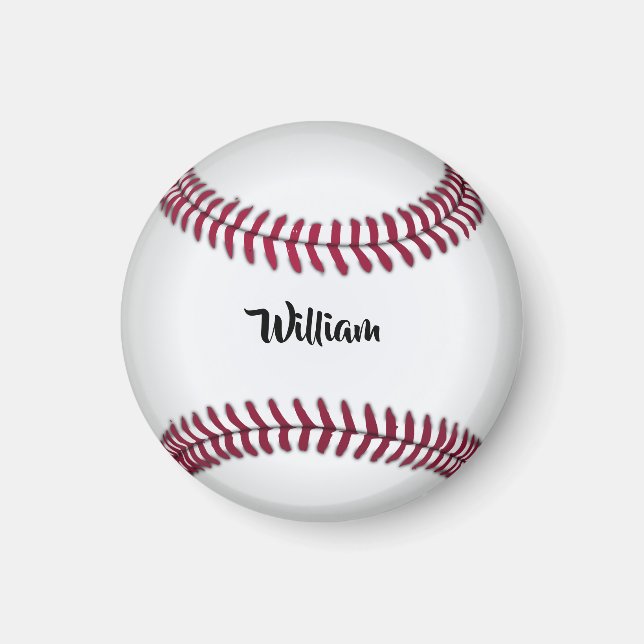 Imã Personalized Name Baseball (Frente)
