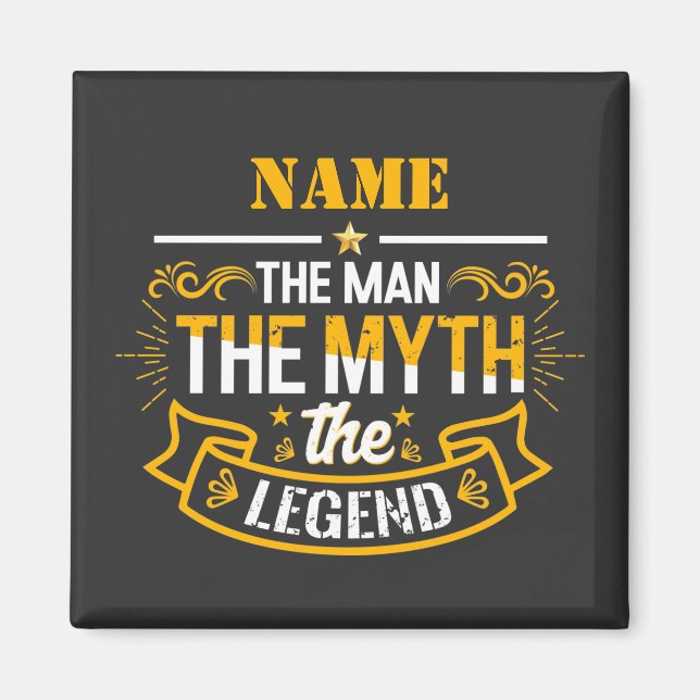 Imã Personalized Name The Man The Myth The Legend (Frente)