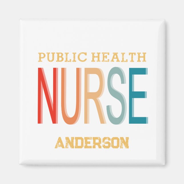 Imã Personalized Public health nurse RN gifts (Frente)