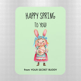 Ímã Personalized Secret Buddy Happy Spring Flexible