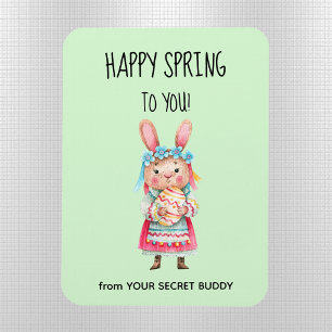 Ímã Personalized Secret Buddy Happy Spring Flexible