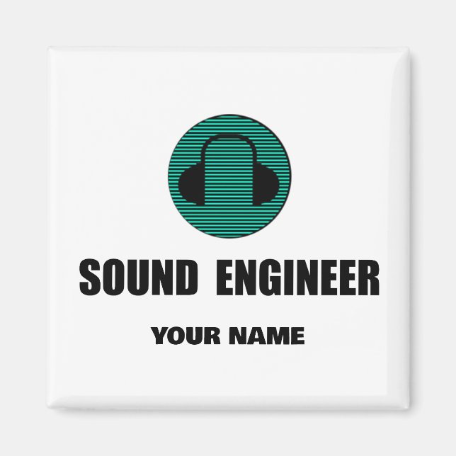 Imã Personalized Sound Engineer Audio Engineering (Frente)