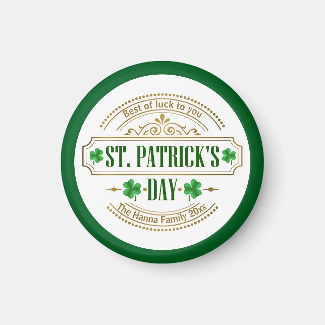 Imã Personalized St. Patrick's Day I Luck of the Irish (Frente)