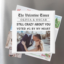 Imã Personalized Valentine Newspaper 