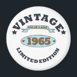 Imã Personalized vintage birthday gift idea<br><div class="desc">You can add some originality to your wardrobe collection with this vintage retro graphic design with awesome typography font lettering, is a great gift idea for men, women, husbands, wife girlfriend, and a boyfriend who will love this one-of-a-kind artwork. The best amazing and funny holiday present for your happy birthday...</div>