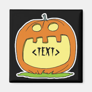 Imã Personnalize uma Jack-O-Lantern, <TEXT>