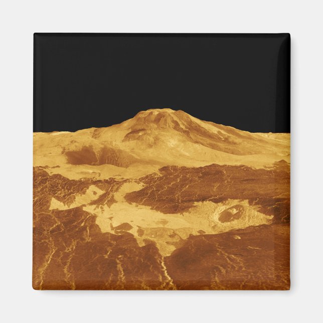 Imã Perspectiva 3D de Maat Mons em Vênus (Frente)