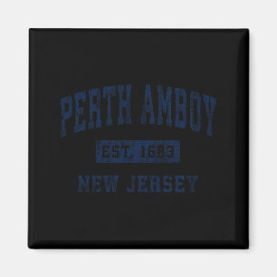 Imã Perth Amboy Nova Jersey Nj Vintage Estabelecido Co