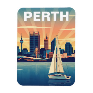 Ímã Perth Austrália Paisagem Urbana Viagem